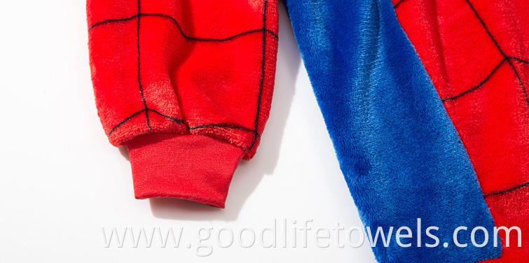 Spiderman Flannel Child Hooded Pajamas